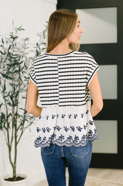 Isla Scalloped Hem Blouse