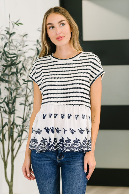 Isla Scalloped Hem Blouse