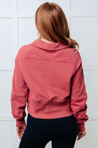 Under Her Spell Half Zip Pullover, Marsala