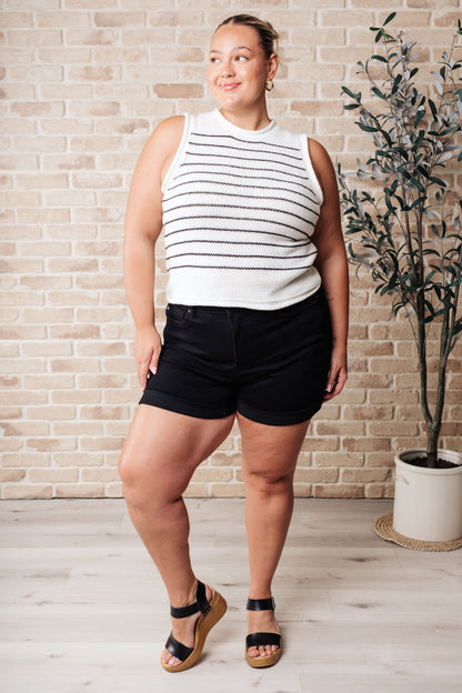 Yacht Life Striped Sweater Tank Top