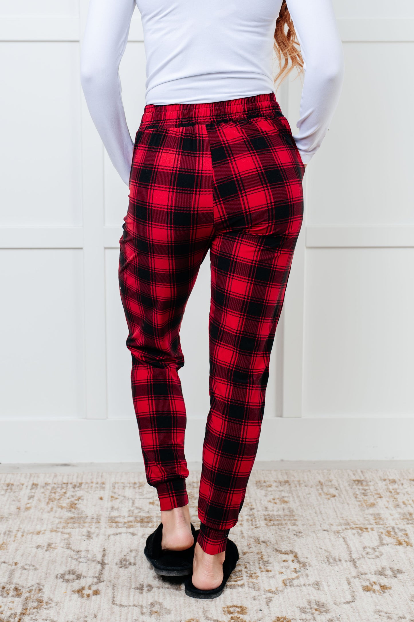 Your New Favorite Joggers, Red Plaid