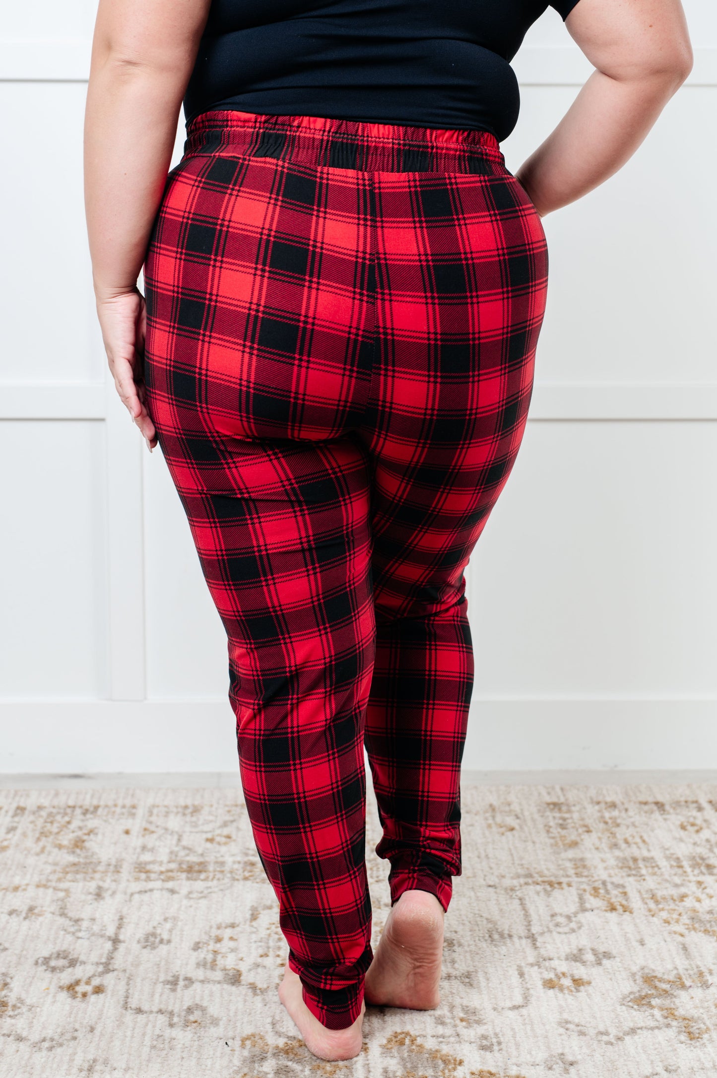 Your New Favorite Joggers, Red Plaid