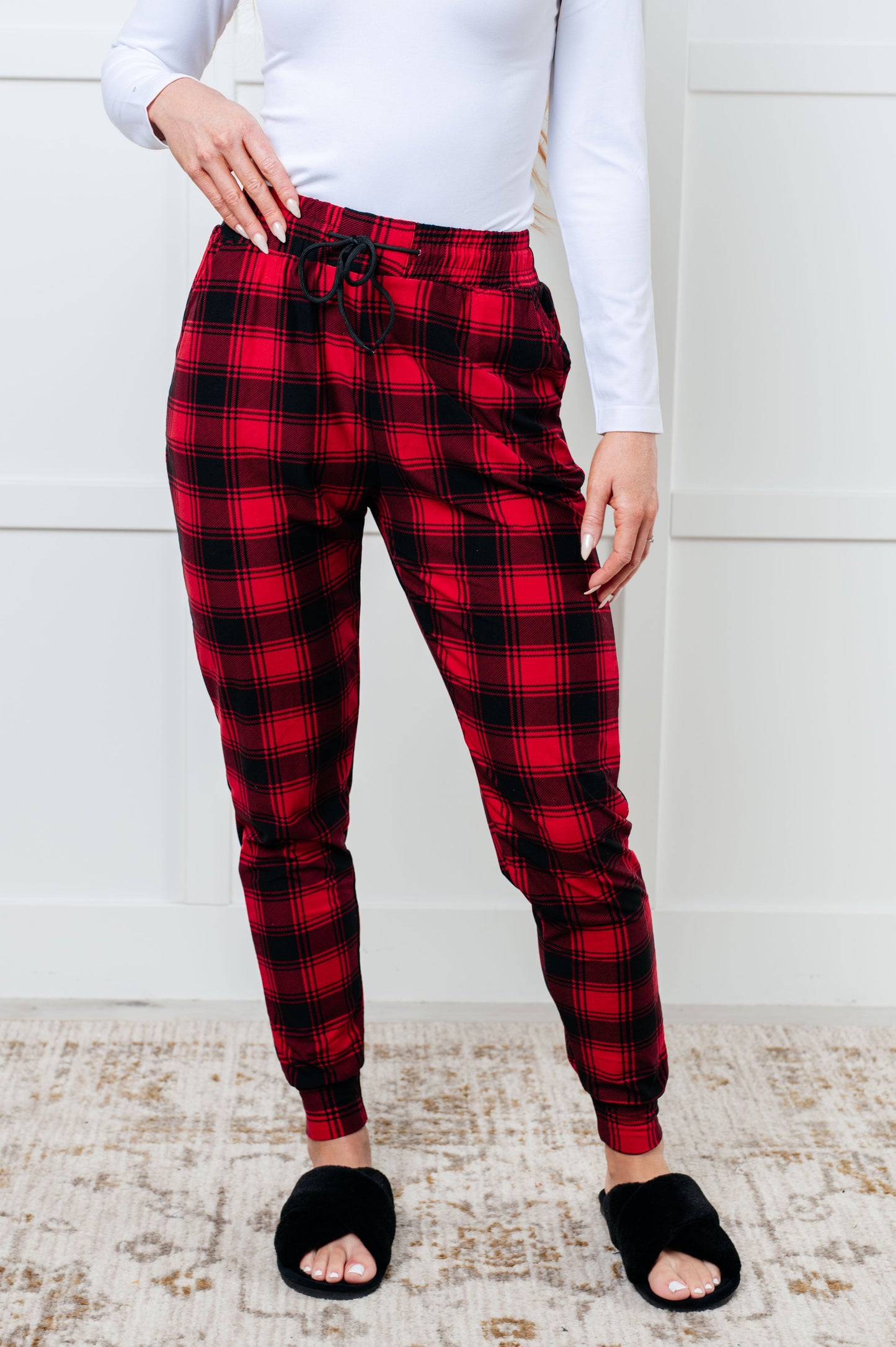 Your New Favorite Joggers, Red Plaid