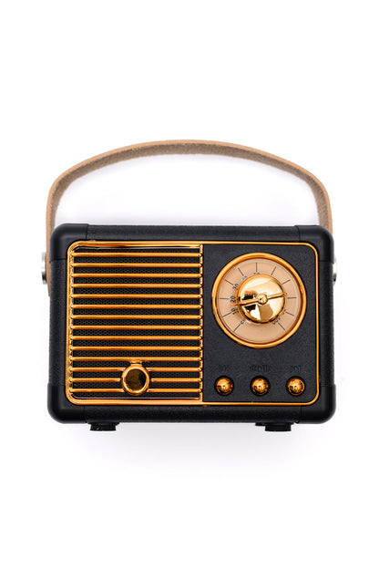 Retro Radio Mini Bluetooth Speaker, Black