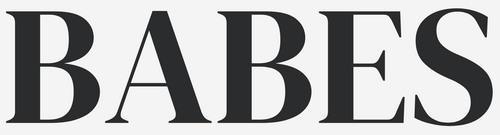 The word 'babes' in a bold serif font.