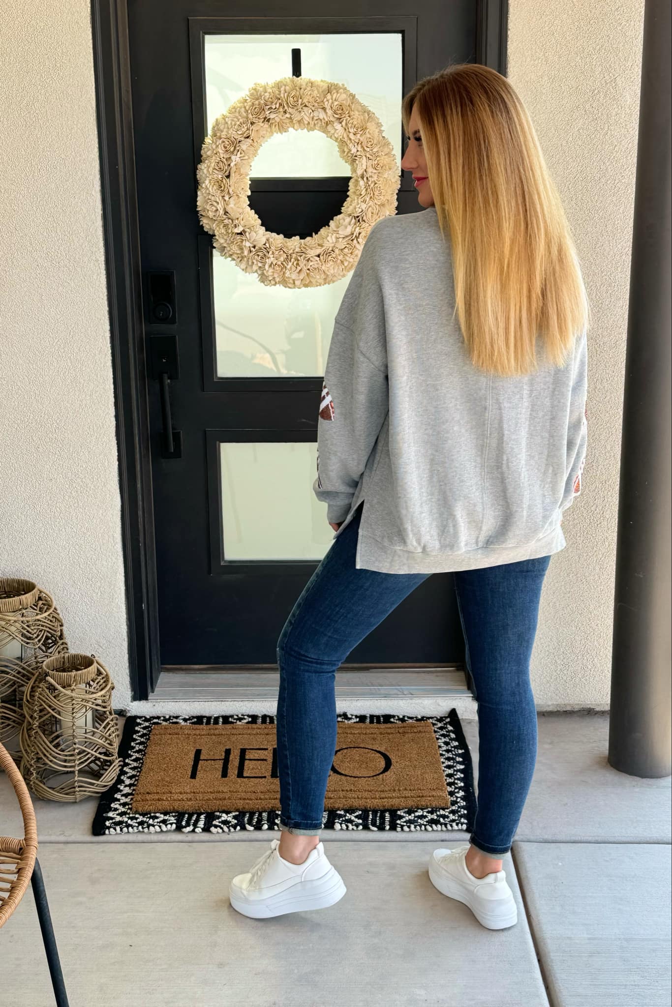 Game Day Sequin Football Sweatshirt