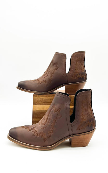 Naughty Monkey Western Kickin' Booties, Brown