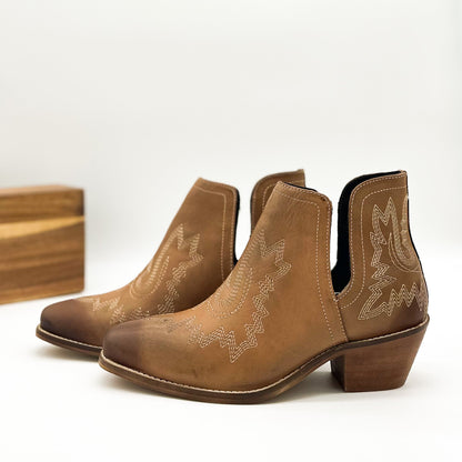 Naughty Monkey Western Kickin' Booties, Tan