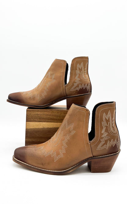 Naughty Monkey Western Kickin' Booties, Tan