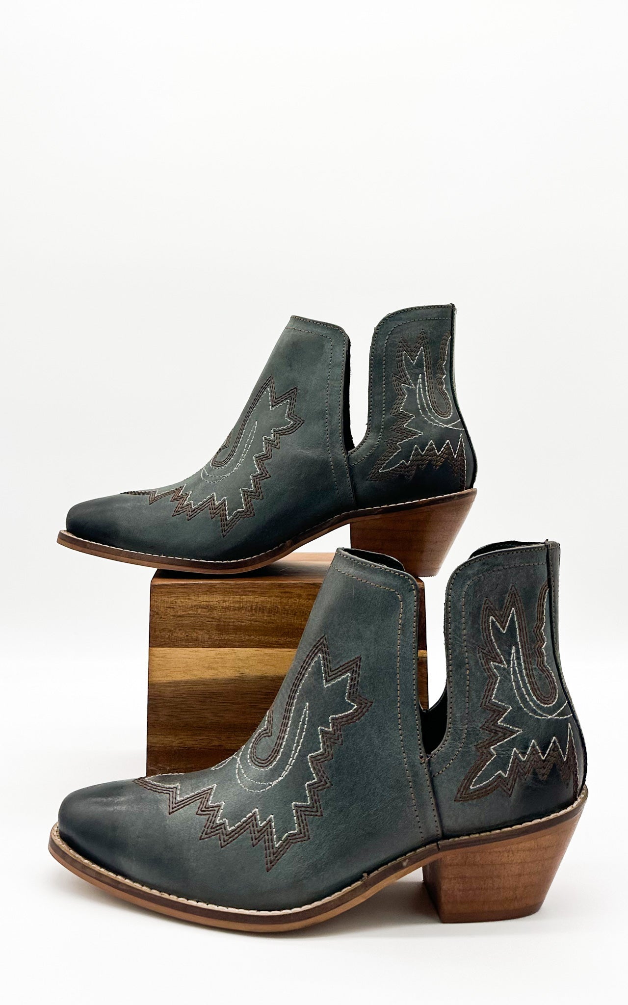 Naughty Monkey Western Kickin' Booties, Teal