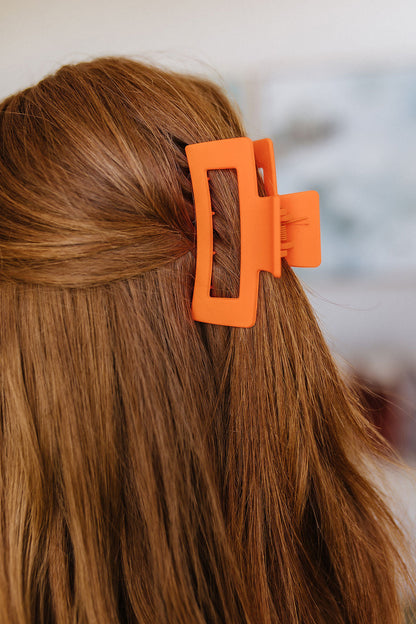 Orange Hair Claw Clips, 4-Pack