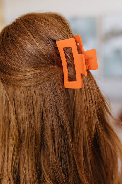 Orange Hair Claw Clips, 4-Pack