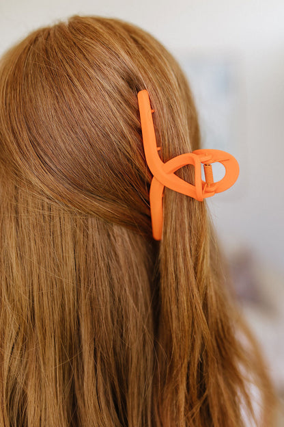 Orange Hair Claw Clips, 4-Pack