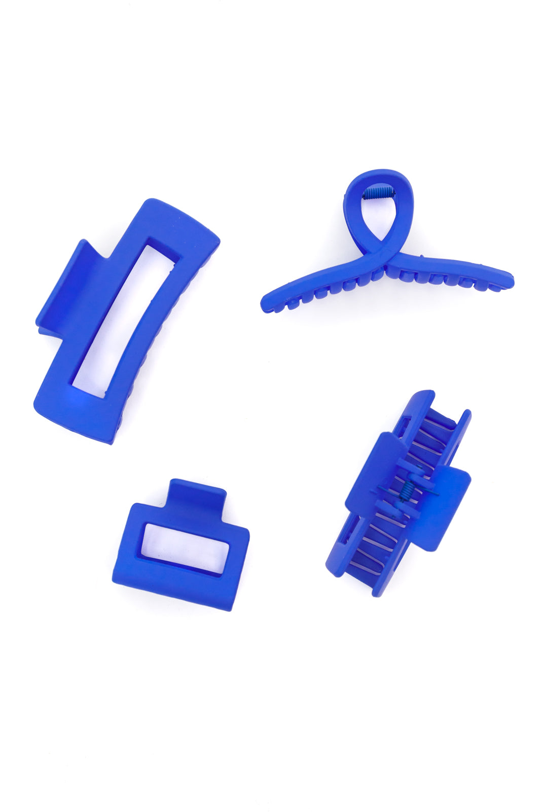 Royal Blue Hair Claw Clips, 4-Pack