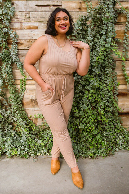 Cruiser Knit Jumpsuit, Tan