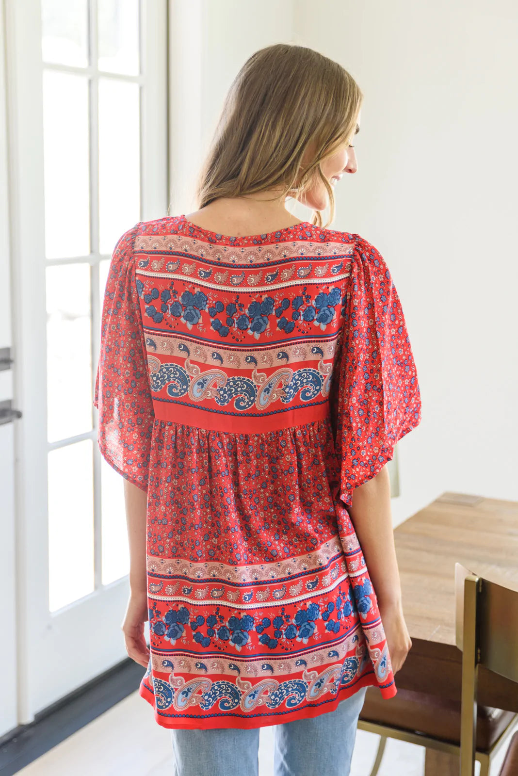 Easy Street Paisley Floral Top