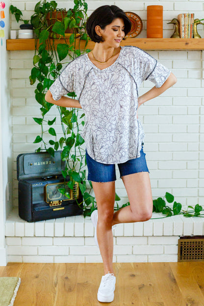 Endless Joy Floral Short Sleeve Top