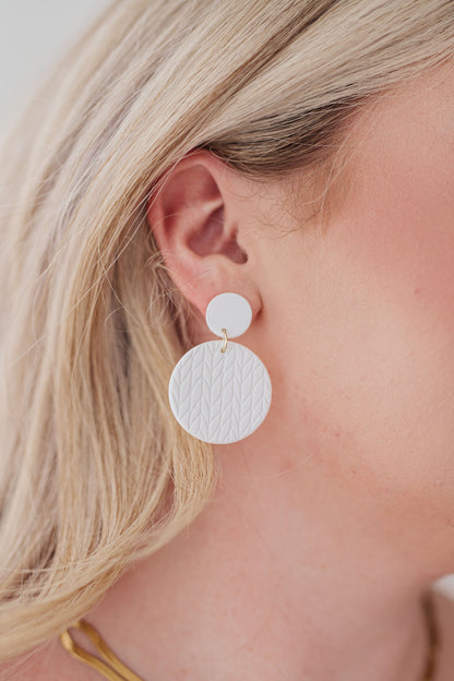 Falling Petals Earrings, Cream