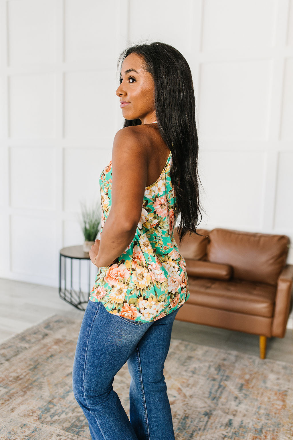 Fiddle Dee Dee Floral Halter Tank Top