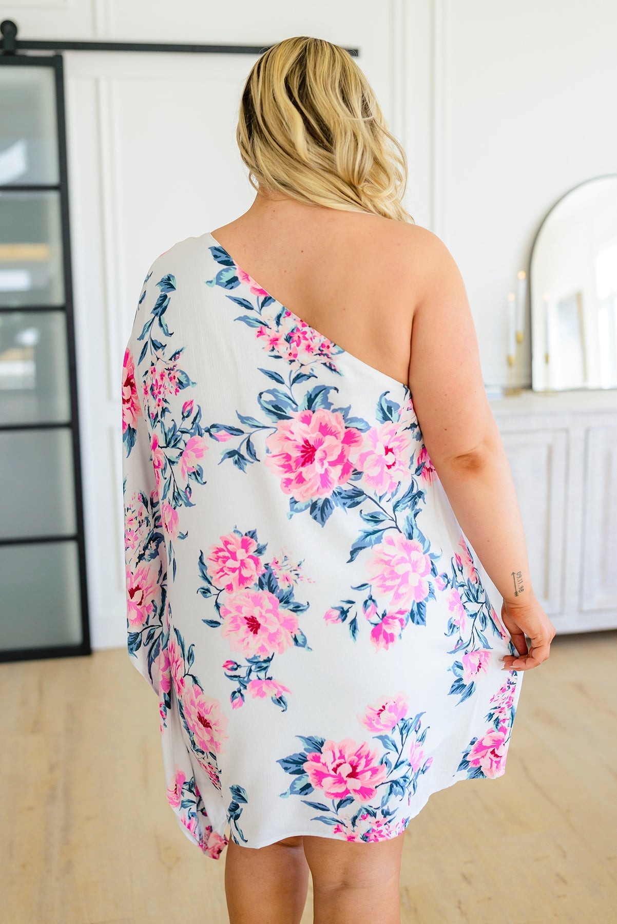 Forever Smitten Floral One Shoulder Mini Dress