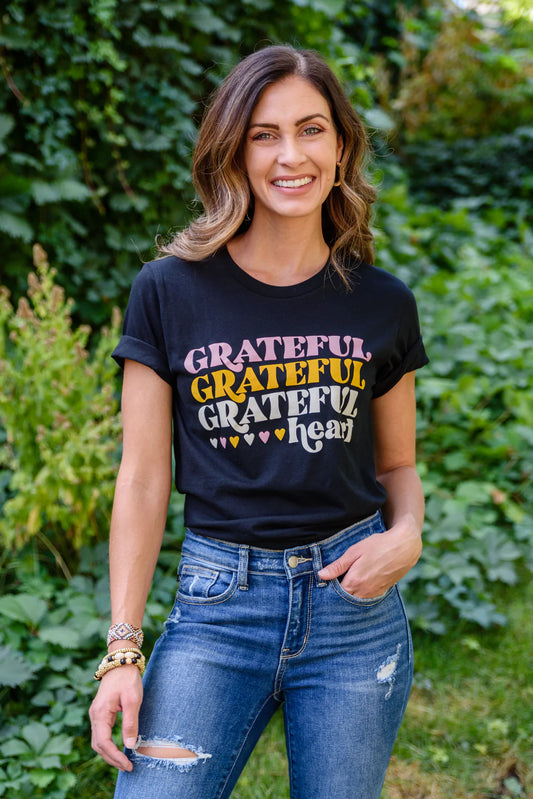 Grateful Heart Graphic Tee - SizeSmall