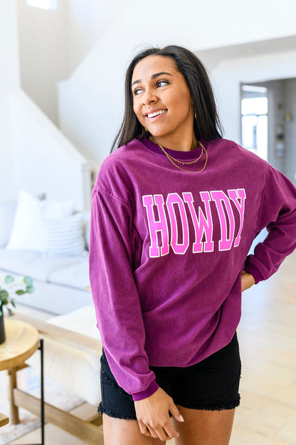 HOWDY Corded Pullover Sweatshirt