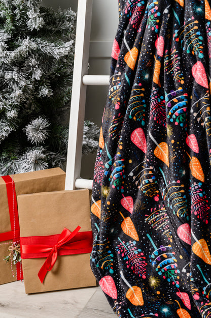 Holiday Fuzzy Blanket, Neon Trees