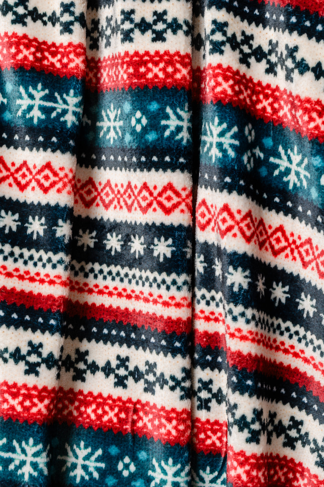 Holiday Fuzzy Blanket, Fair Isle