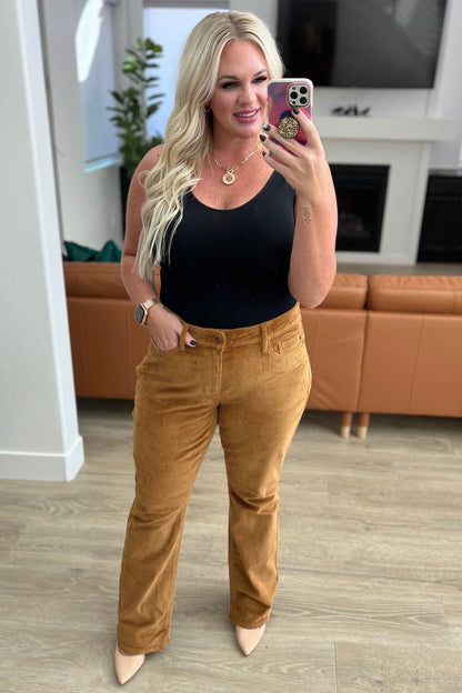 JUDY BLUE Camel Bootcut Corduroy Pants