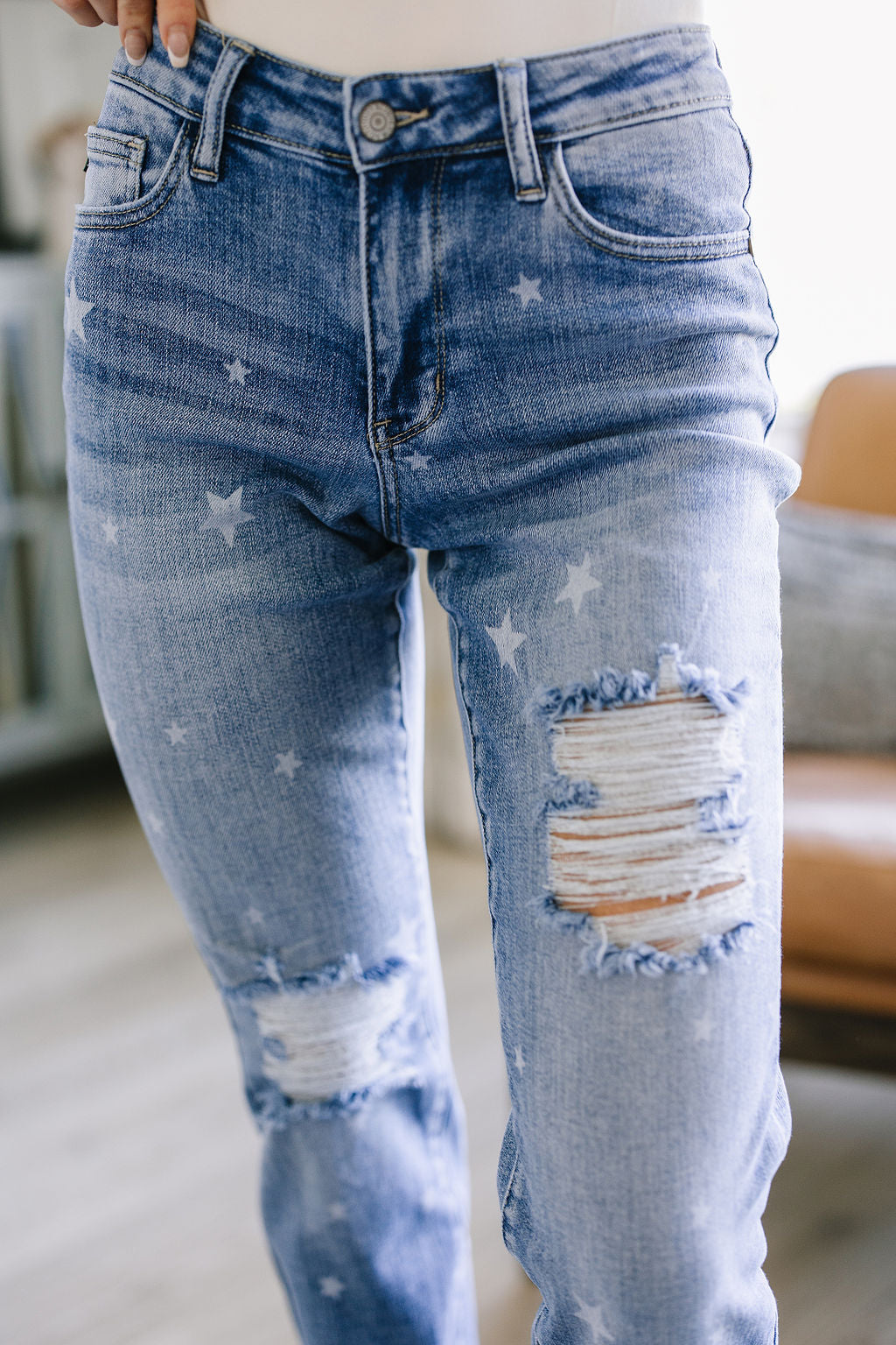 JUDY BLUE Juliet Star Crossed Slim Cut Jeans