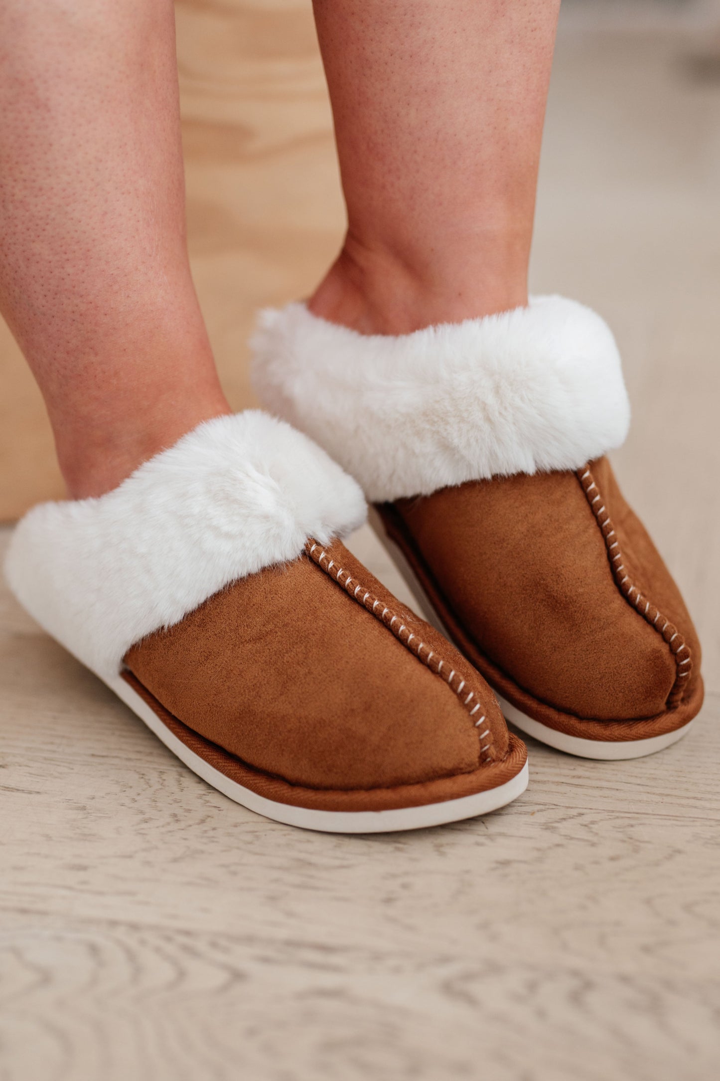 Just Chilling Camel Slippers