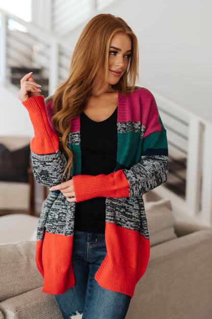 Keep It Cozy Striped Cardigan