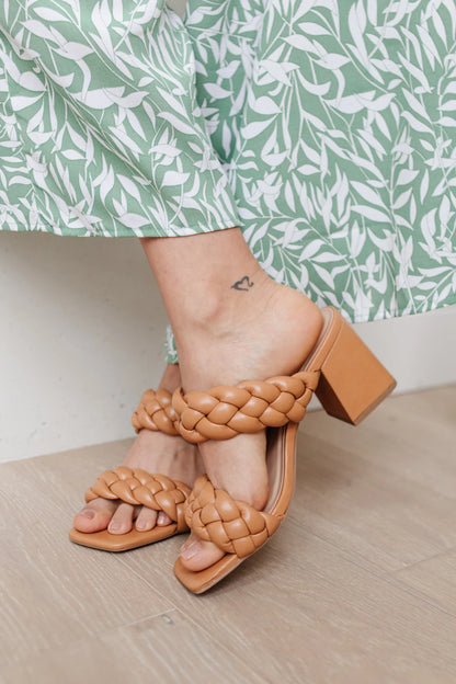 Maya Braided Heels, Tan