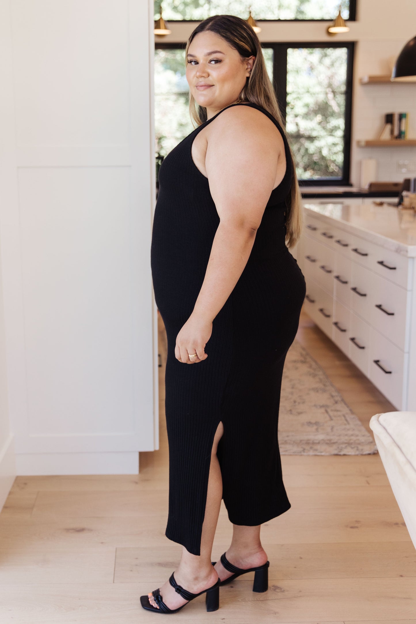 Not So Little Black Bodycon Maxi Dress