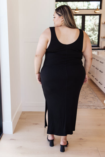 Not So Little Black Bodycon Maxi Dress