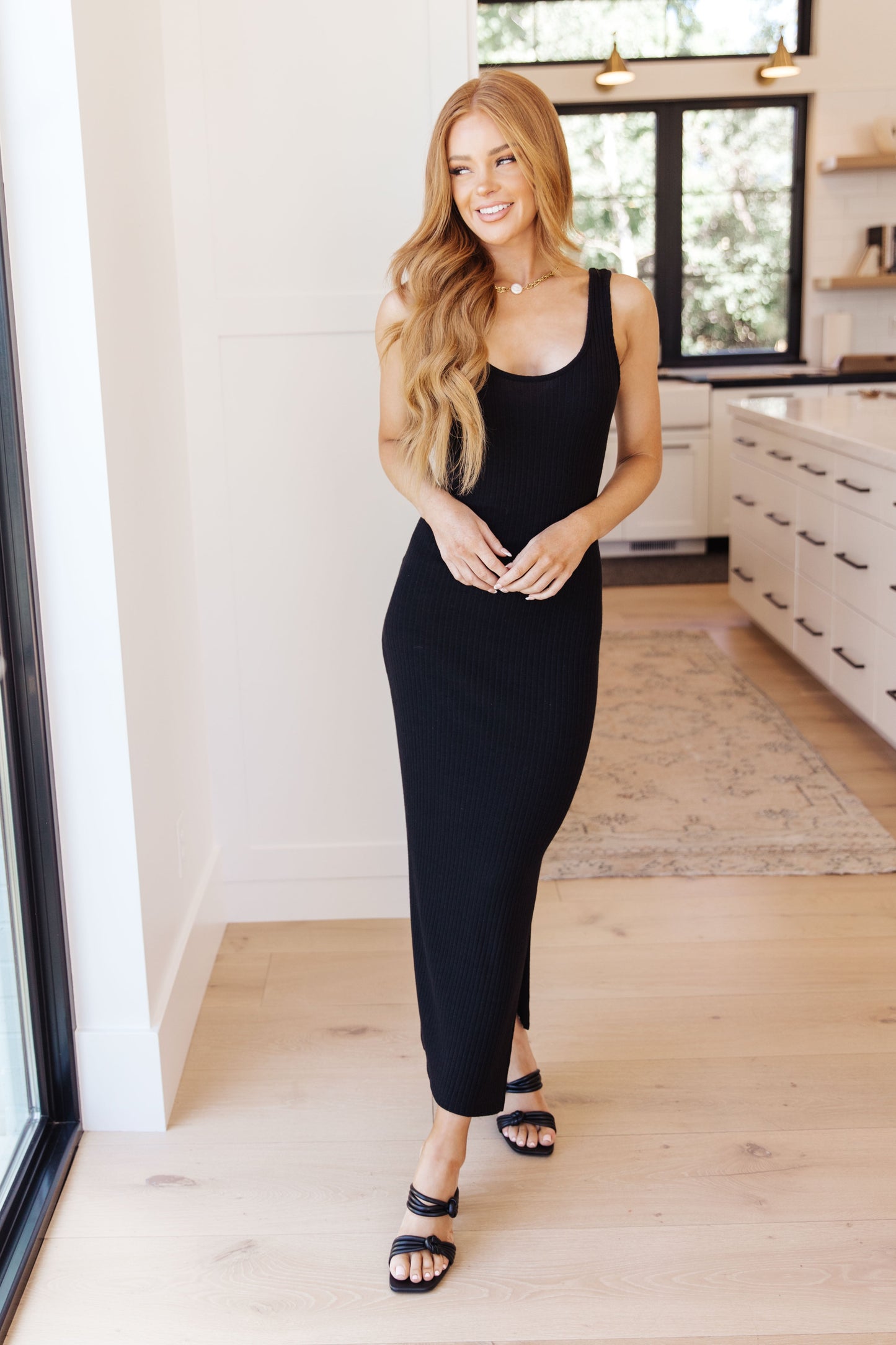 Not So Little Black Bodycon Maxi Dress