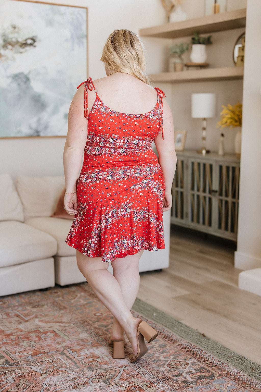 On Parade Red Floral Dress