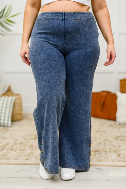 Park City Button Flare Pants, Denim