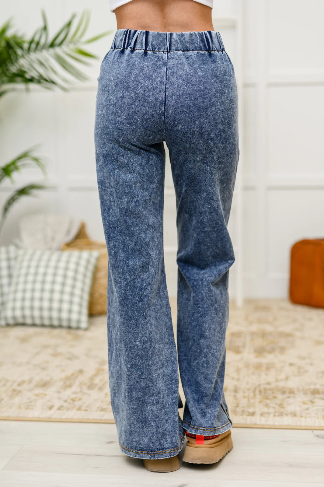 Park City Button Flare Pants, Denim