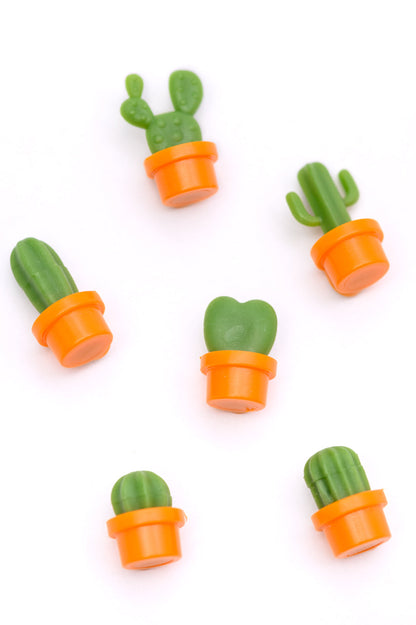 Plant Lover Cacti Magnets, 6-Pack