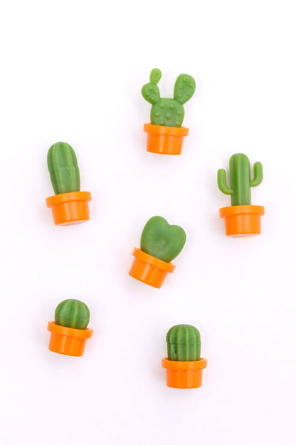 Plant Lover Cacti Magnets, 6-Pack