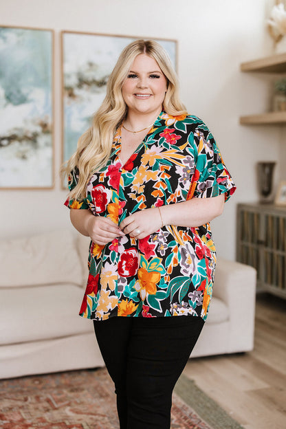 Pretty In Paradise Floral Blouse