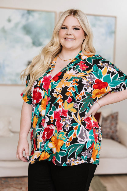 Pretty In Paradise Floral Blouse