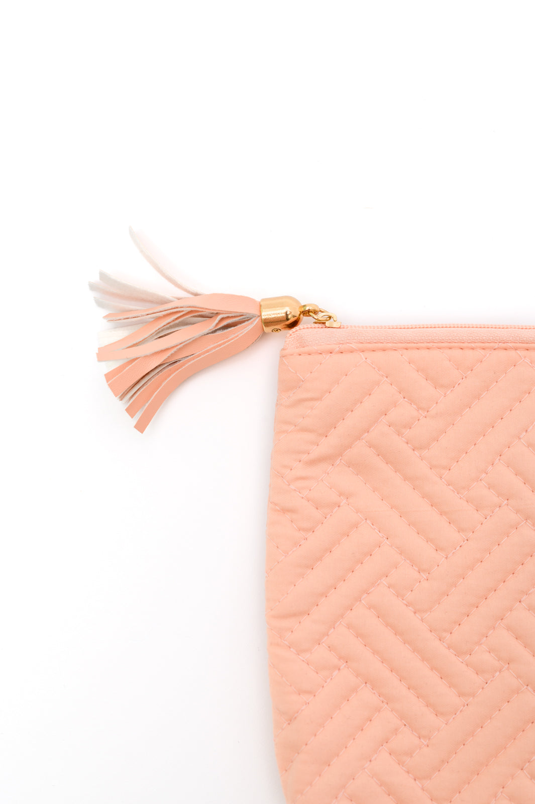 Quilted Travel Zip Pouch, Pink