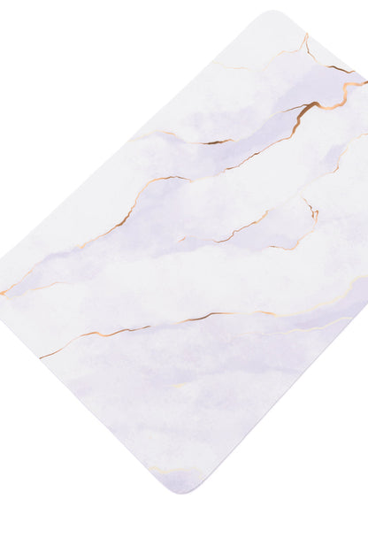 Luxury Oversized Desk Pad, White Marble