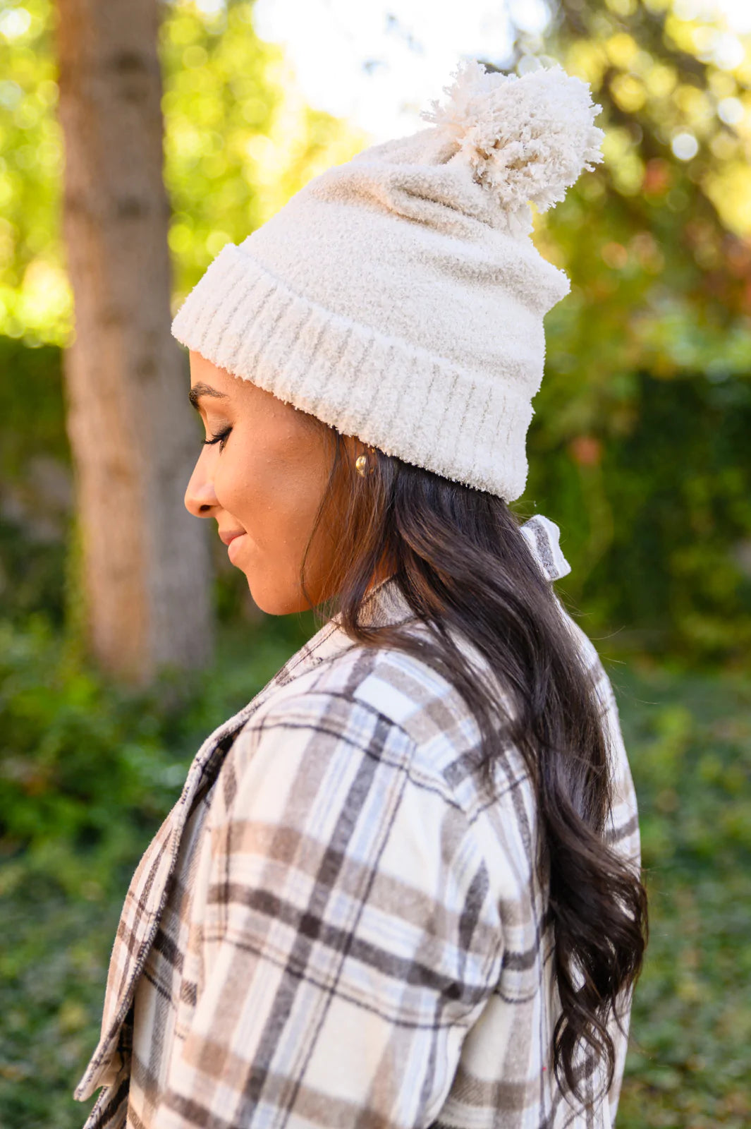 Boucle Knit Pom Beanie