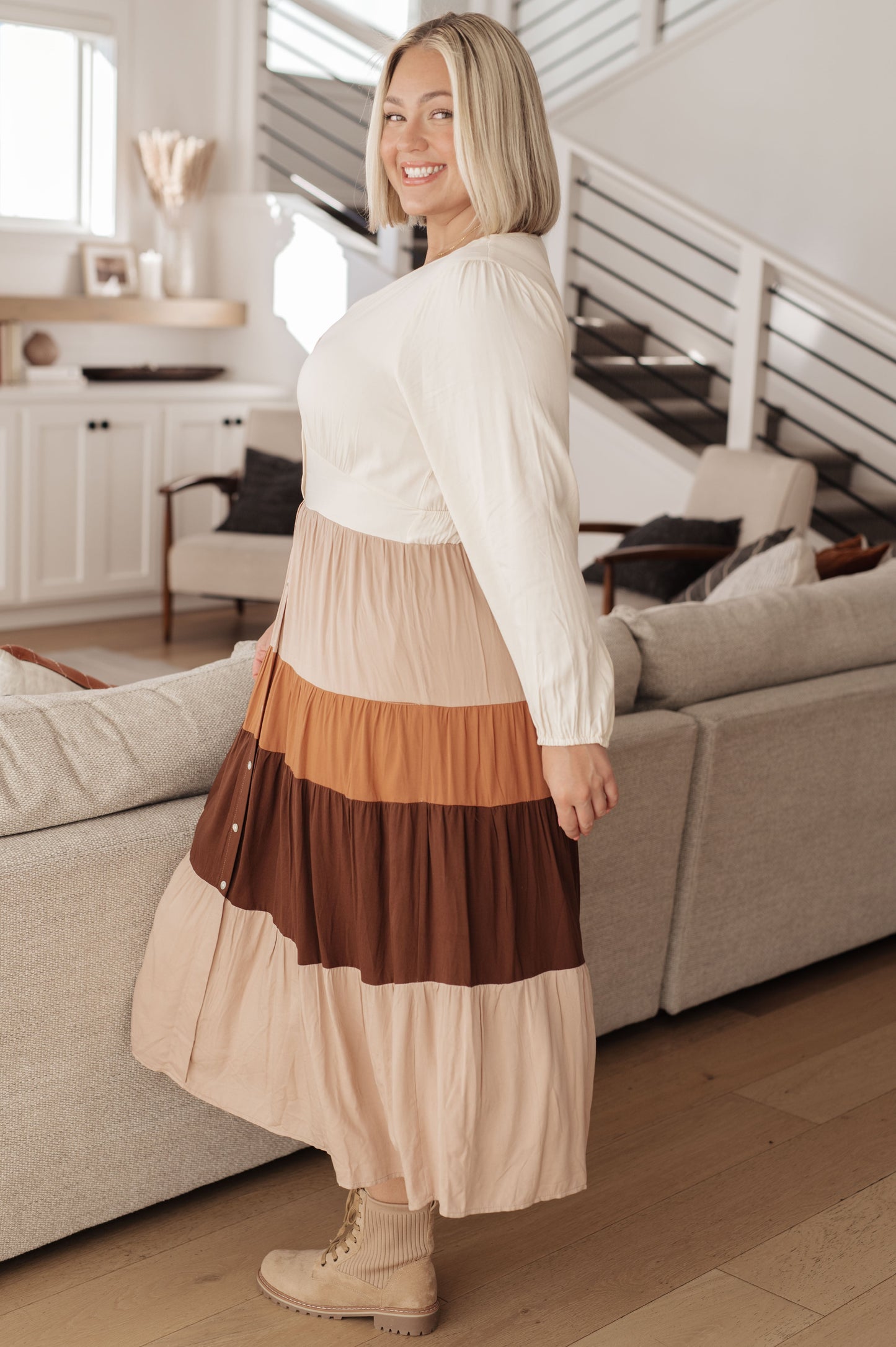 Spice Of Life Color Block Midi Dress