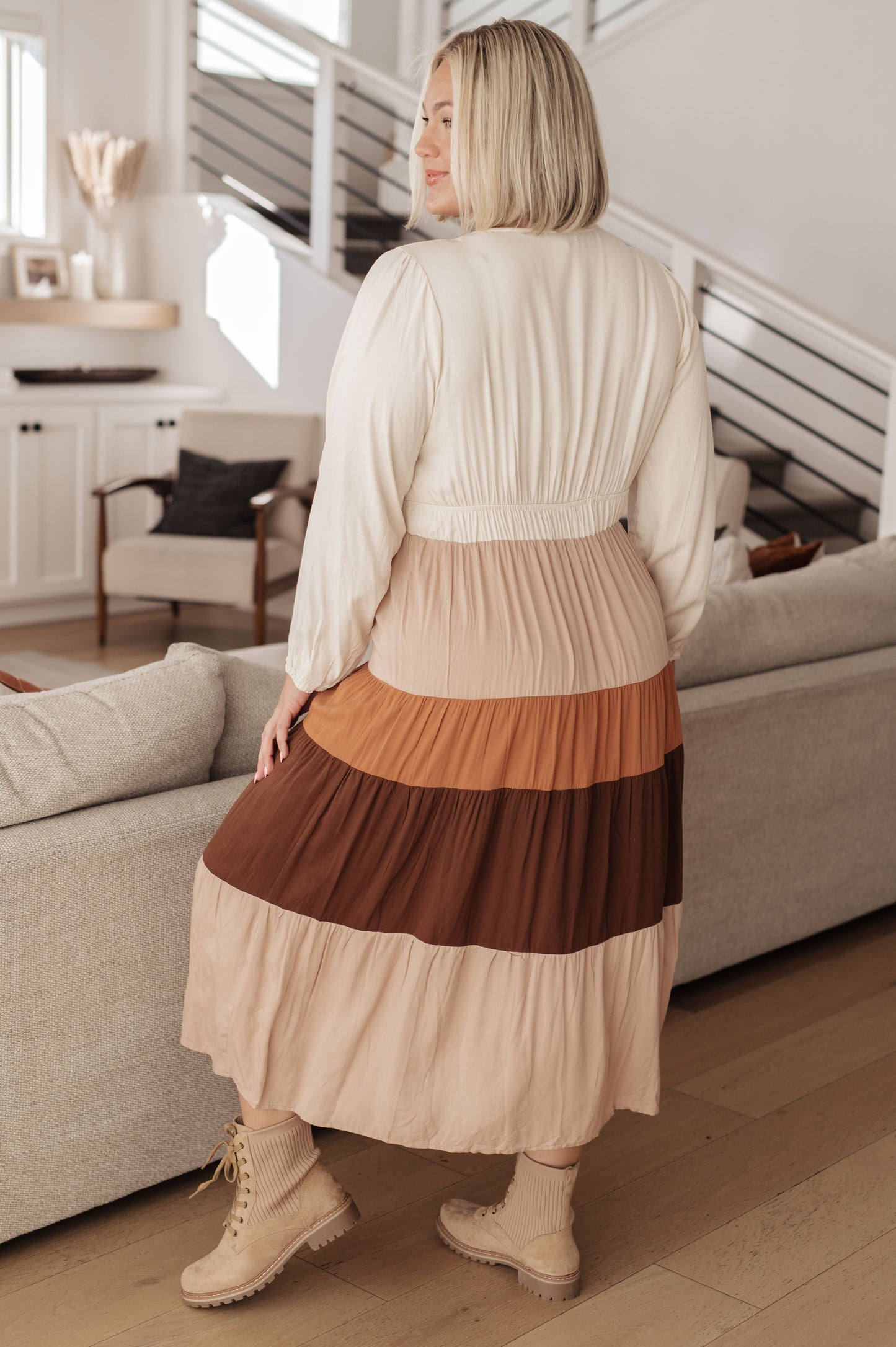 Spice Of Life Color Block Midi Dress