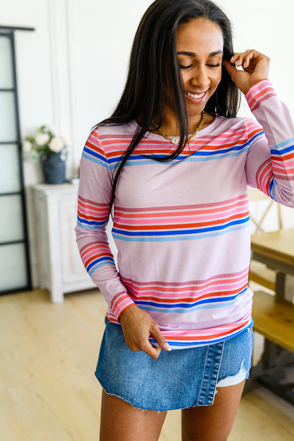 Sweet Like Candy Striped Long Sleeve Top