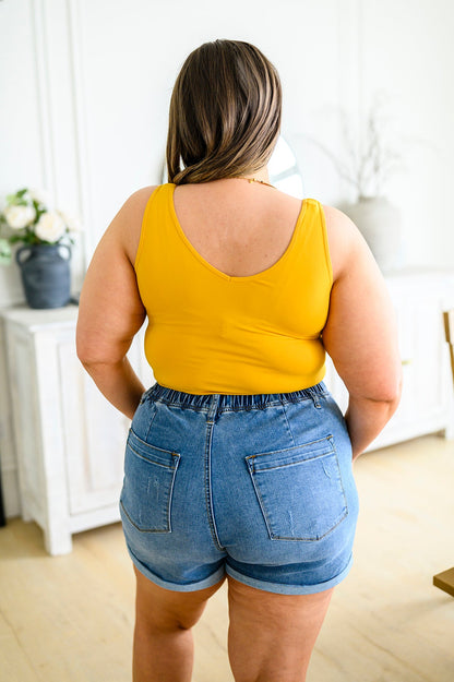 The Basics Reversible Full Length Tank Top, Mustard